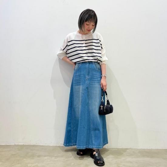 【安心発送】 EZUMi INDIGO（CATEGORY YESS20SK06 プリーツデニムスカート スカート
