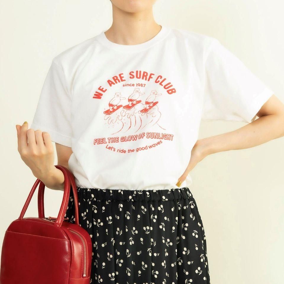 CHILD WOMAN - 16/-天竺 サーフクラブプリントTシャツ