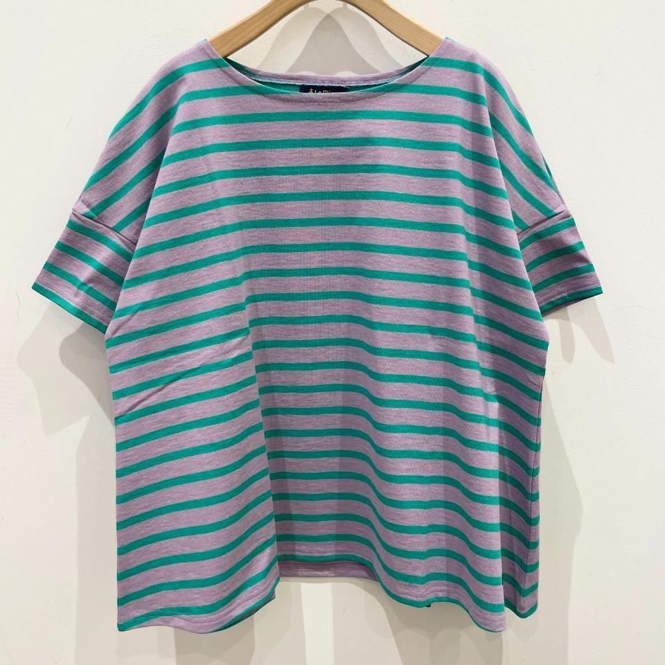 Le minor - ドロップショルダー 半袖 総ボーダー（LEF231003)正規取扱