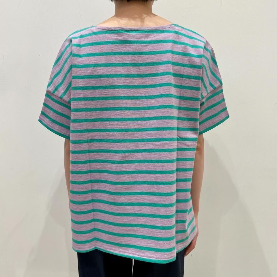 Le minor - ドロップショルダー 半袖 総ボーダー（LEF231003)正規取扱