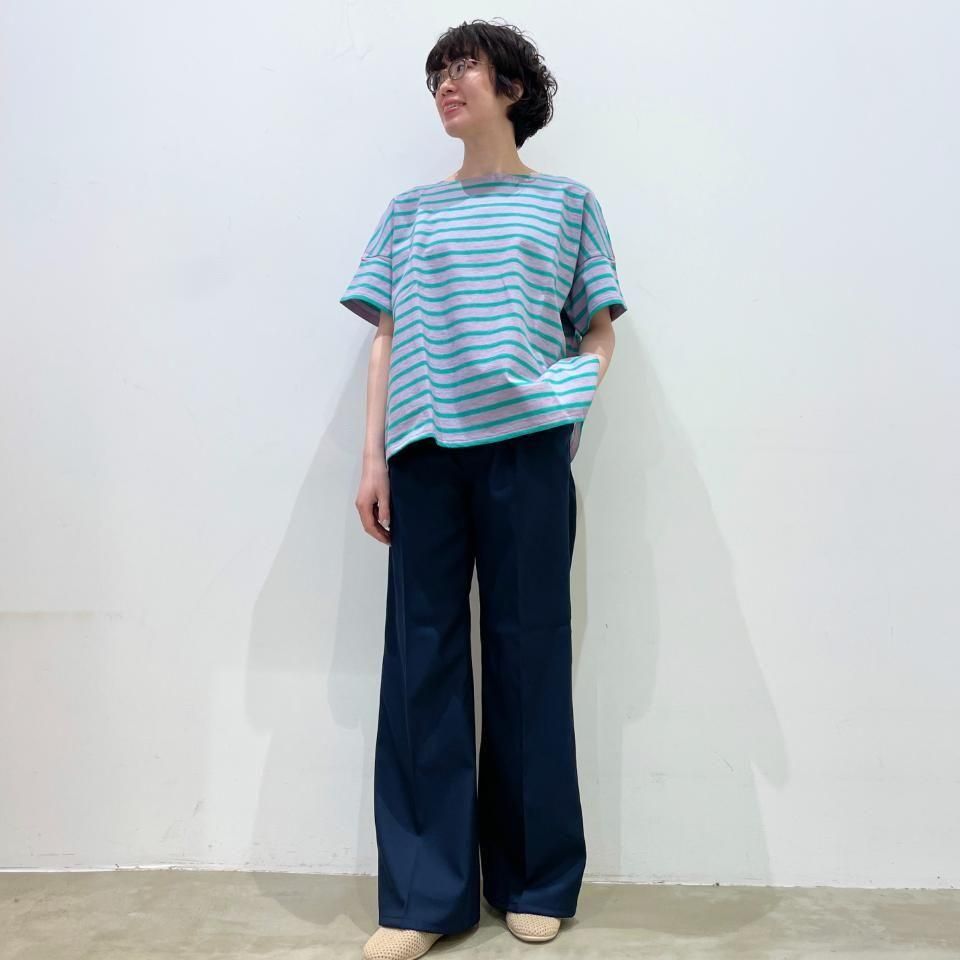 Le minor - ドロップショルダー 半袖 総ボーダー（LEF231003)正規取扱