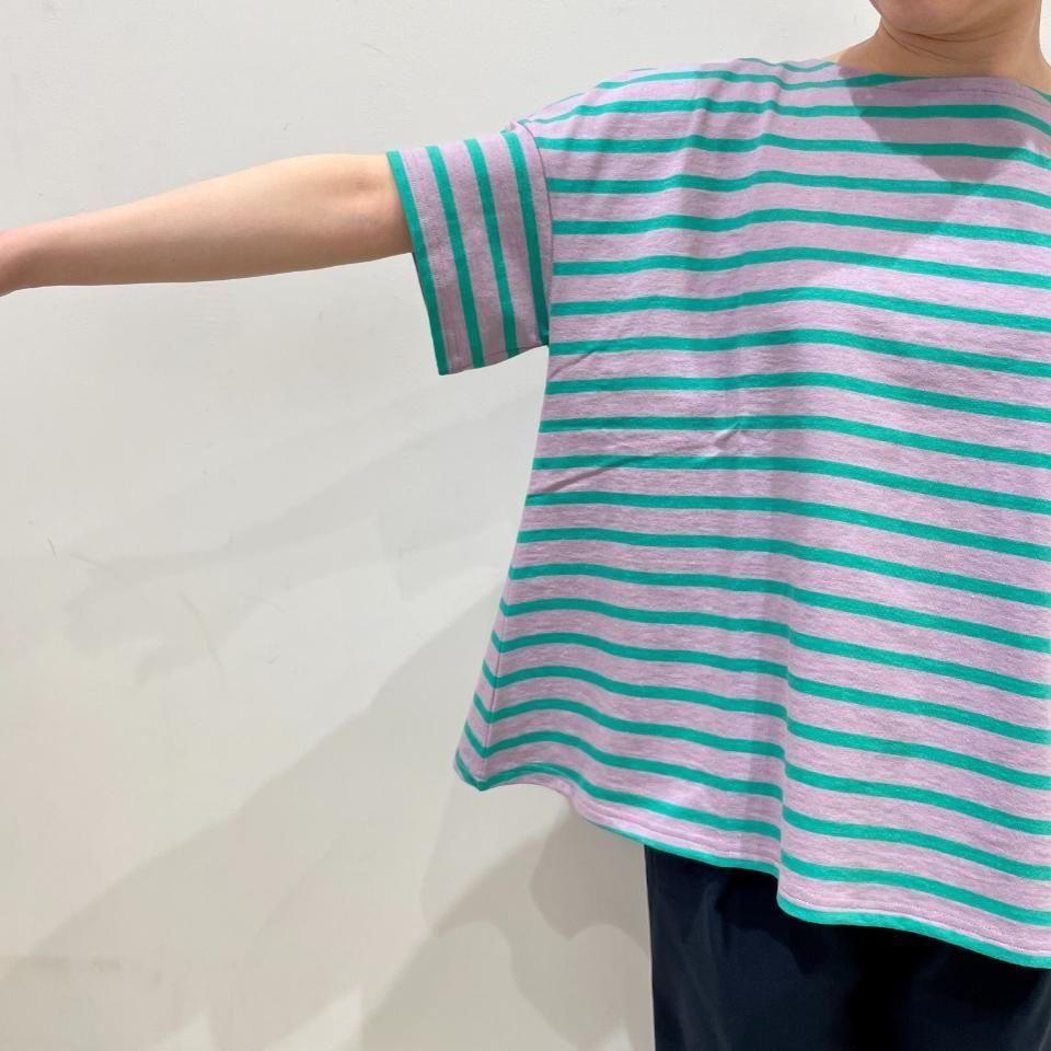 Le minor - ドロップショルダー 半袖 総ボーダー（LEF231003)正規取扱