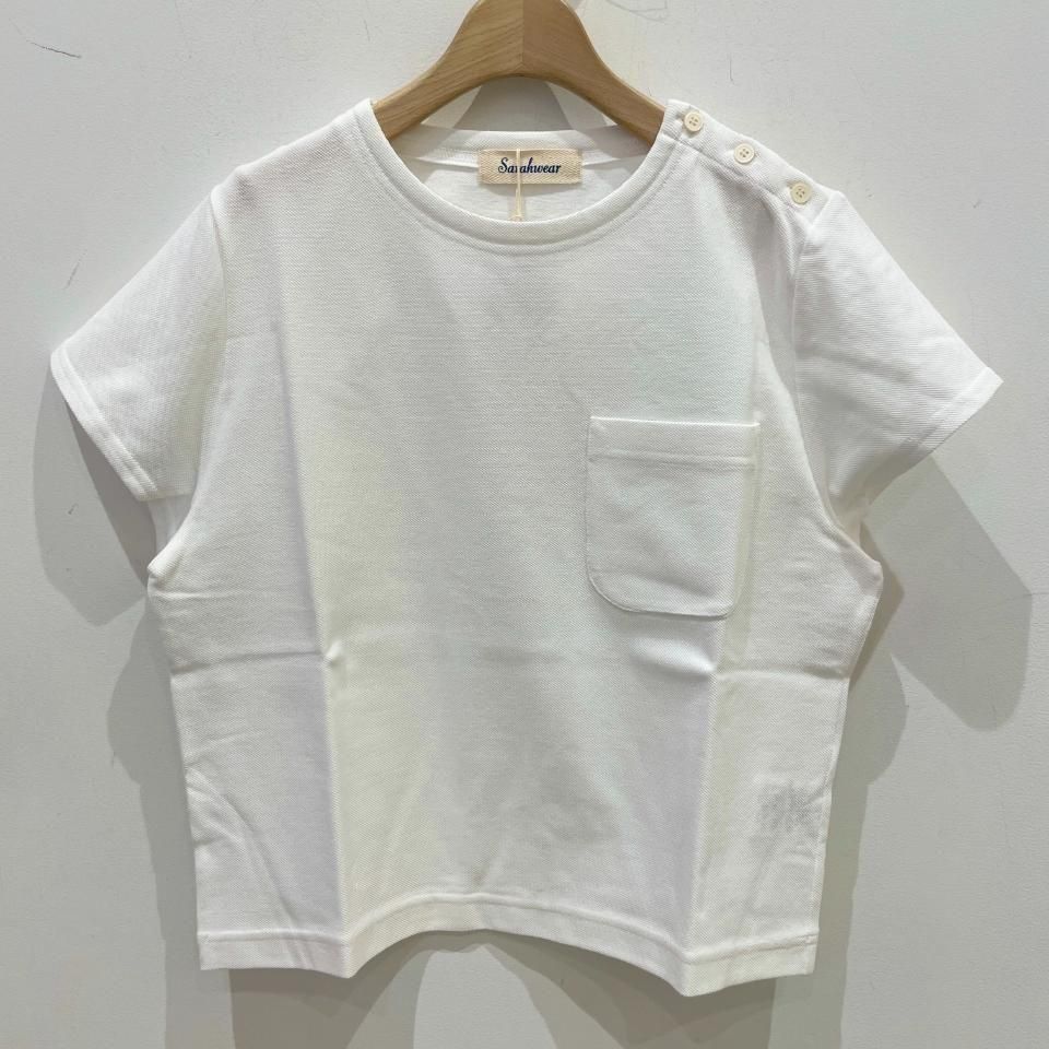 SARAHWEAR - ＜Deborah＞鹿の子 肩釦Tee（C91393） - Sheth