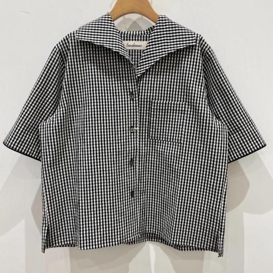 SARAHWEAR - PatriciaGingham Italian Collar ShirtC52973