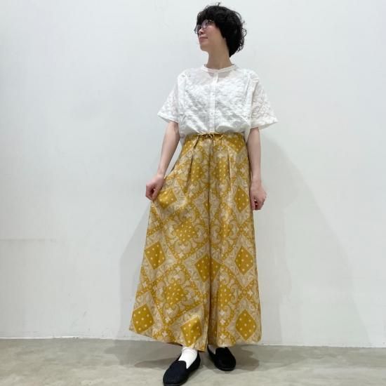SARAHWEAR - TamiyoBandanna Print Rayon Hakama PantsC30562
