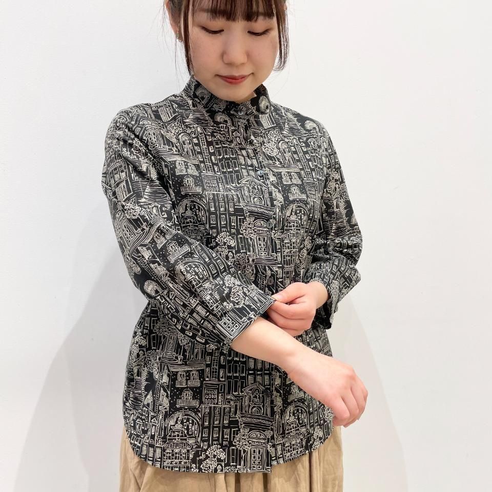 ビジューカラー モード シャツ 長袖 スタンドカラー 韓国 nr8960 飲食サービス系 セブンユニフォーム 男女兼用 CU1967 ジップ