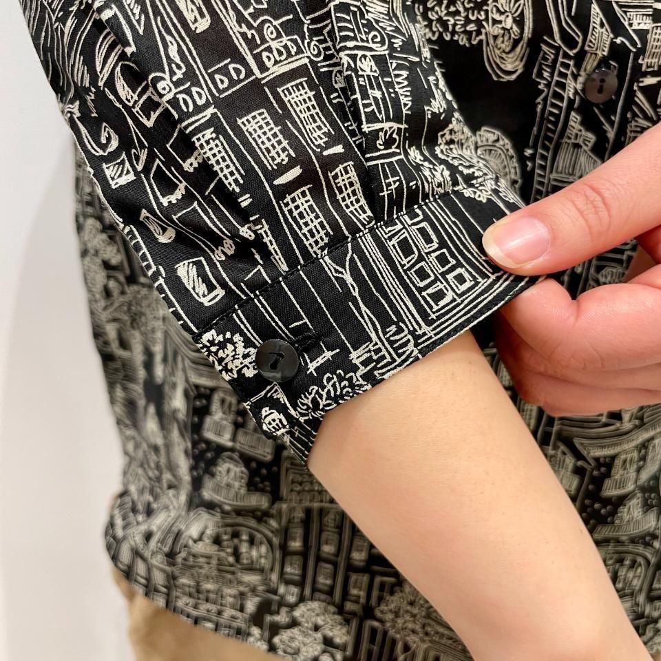 potandtea長袖シャツ ステッチデザイン MEN'S スケッチフラワープリント長袖シャツ - FootJoy Japan