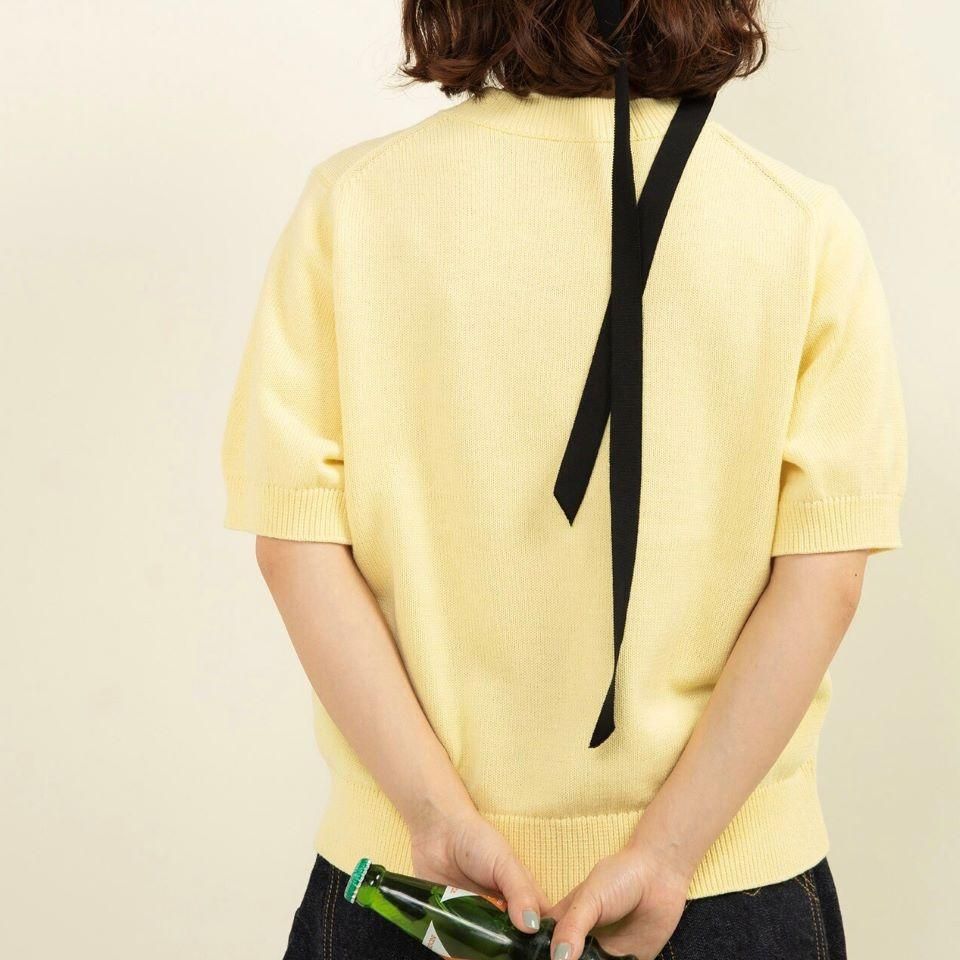 SHE Tokyo 半袖ニットWilma WaterSaxe osharewalker ニット レディース トップス 半袖 五分袖 サマー