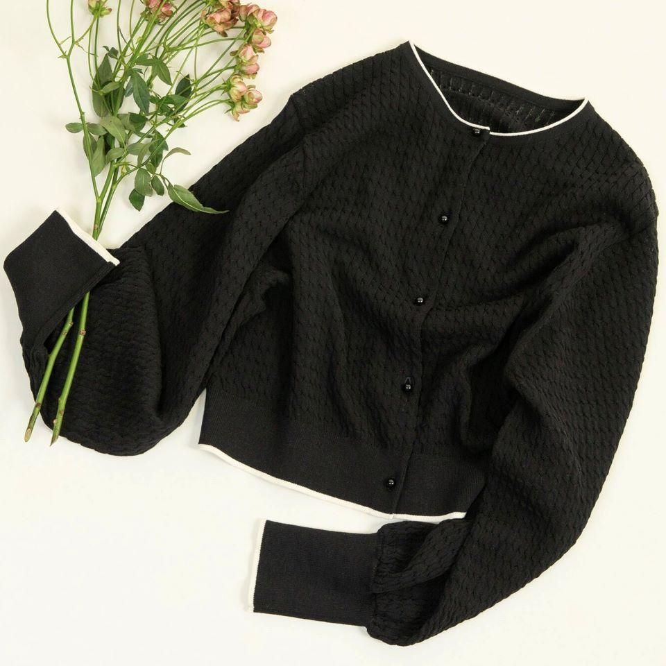 CHILD WOMAN - coolcottonケーブル編み ショートクルーネック