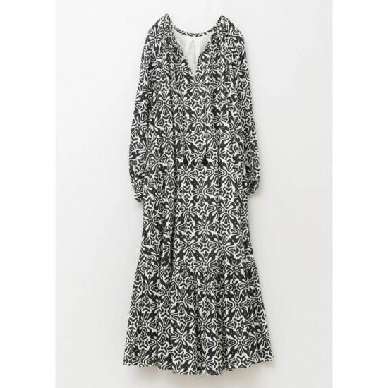 Sara mallika - Cotton Lurex Ripple Print Dress020451SG3