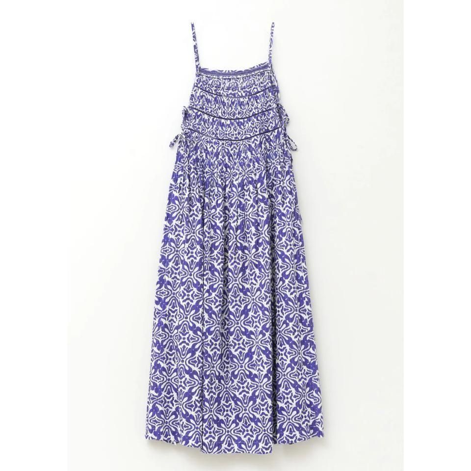 Sara mallika - Cotton Lurex Ripple Print Cami Dress