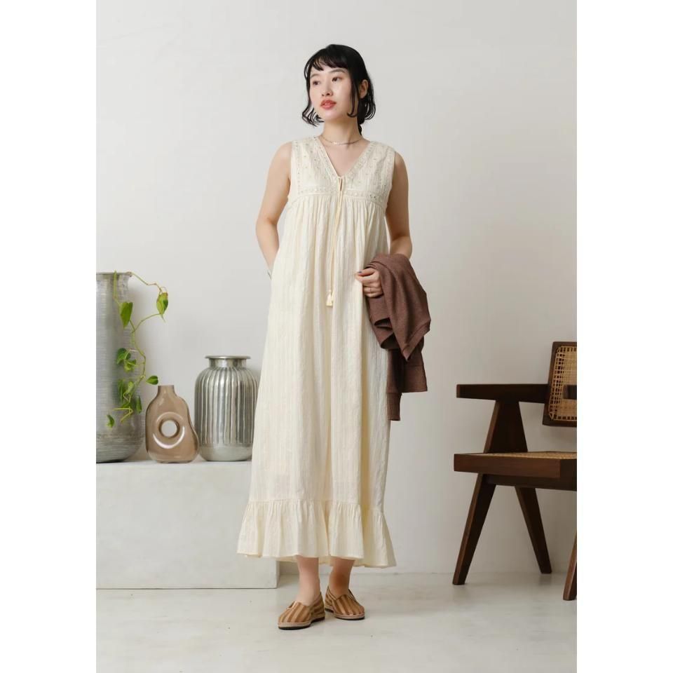 andmary Franka cotton dress white 正規品 ANDMARY】Franka cotton dress