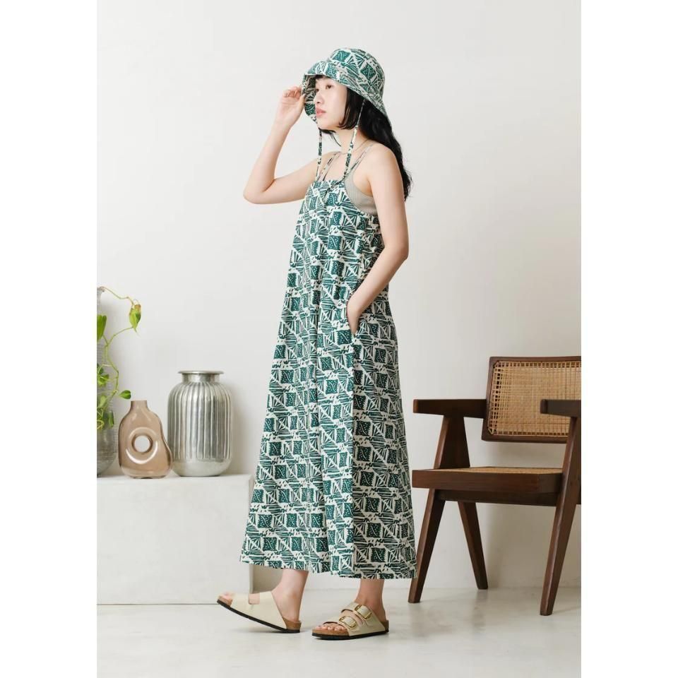 Sara mallika - Cotton Poplin Print Cami Dress（020551SM1） - Sheth