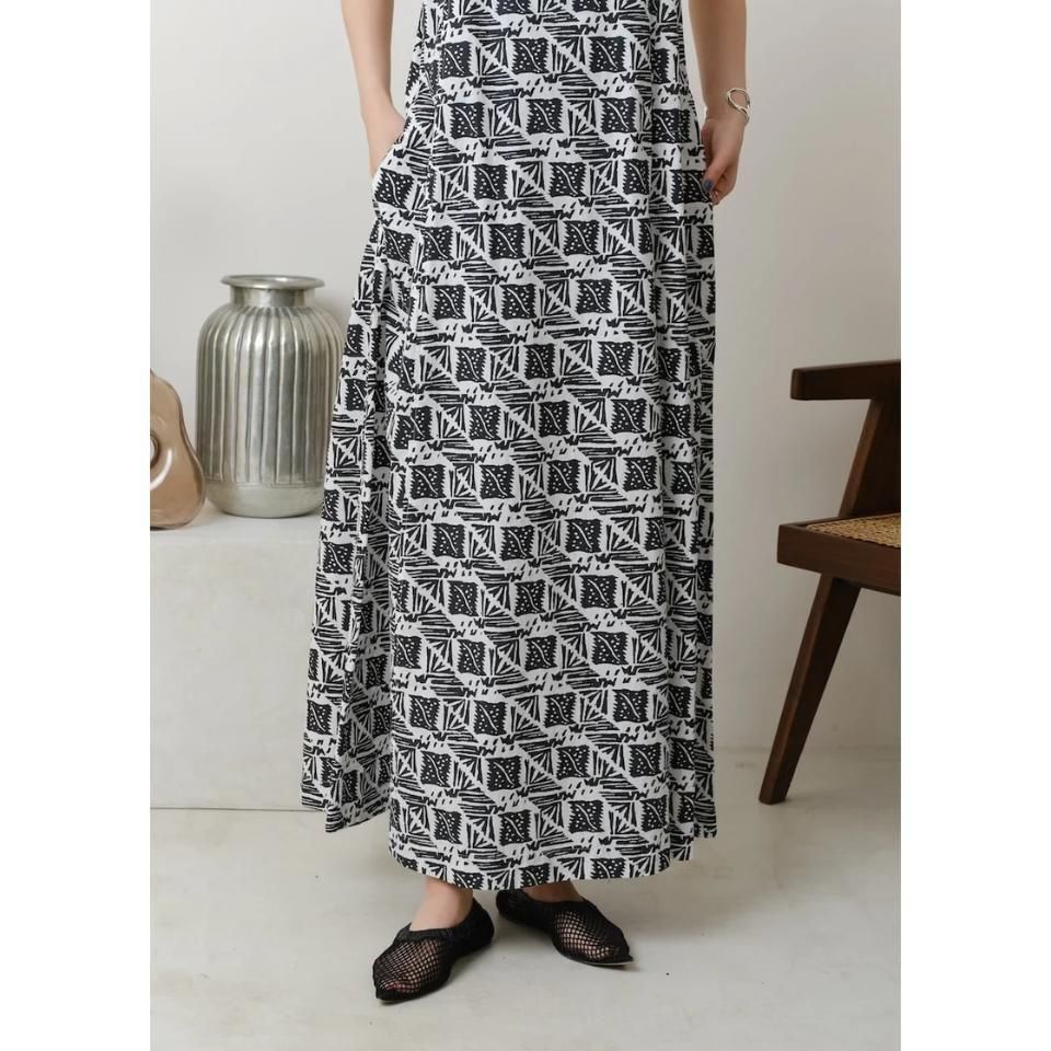 Sara mallika - Cotton Poplin Print Cami Dress（020551SM1