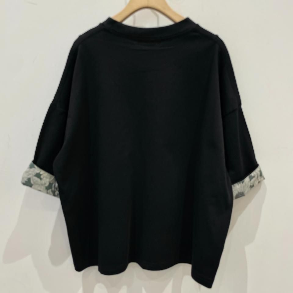 SALE！ソソット sosotto 32 2 天竺 袖口裏LIBERTY 5分袖 CS レディース リバティ プリント Tシャツ CS 42511132 sosotto SALE！ソソット 32 2 天竺 袖口裏LIBERTY 5分袖 CS