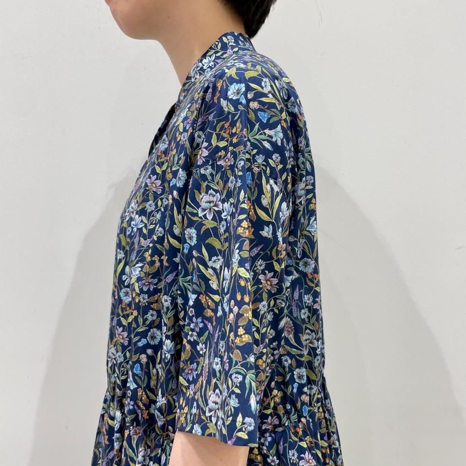 PrimRose様　リクエスト Parkes - ウエストシャーリング 5分袖ワンピース 【リバティ