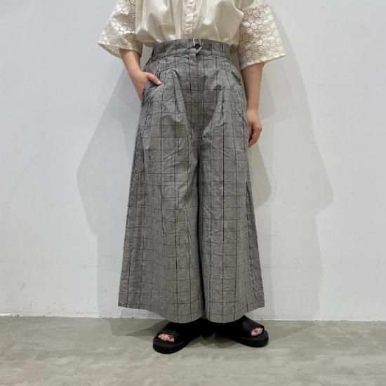 SARAHWEAR - Cotton/Linen /Ramie Check CulottesC30574