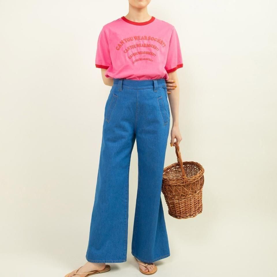 CHILD WOMAN - 40/2天竺 SOCKSリンガーTシャツ (0101CT021251