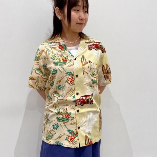TWO PALMS - Hawaiian ShirtCRAZY FRIENDLY ISLEWOODY谷ʡ