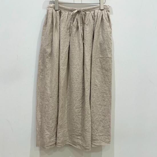 SARAHWEAR - KanakoBelgium Linen Tucked SkirtC21846