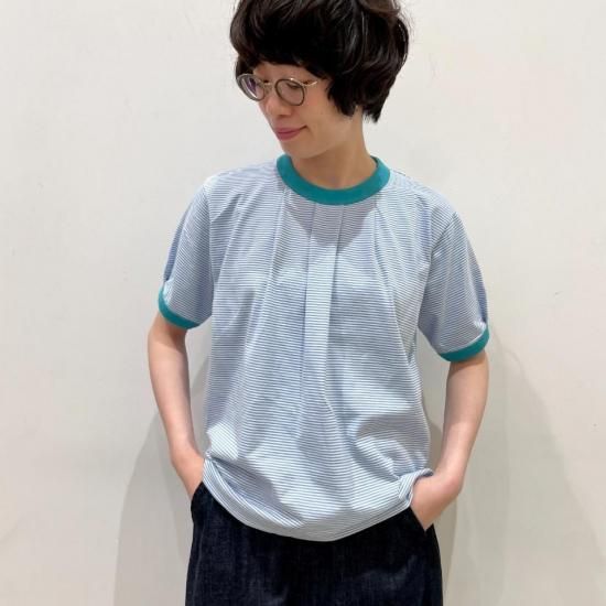 Vincent et Mireille - PLEATS RINGER Tee BORDERVM251SJ17042