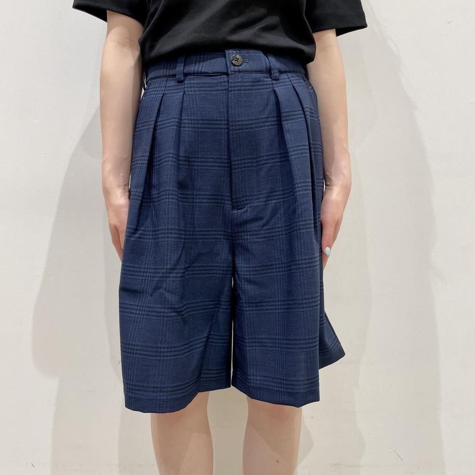 THOUSAND MILE - TUCK SHORT PANTS CHECK(TM251LC00242)正規取扱商品