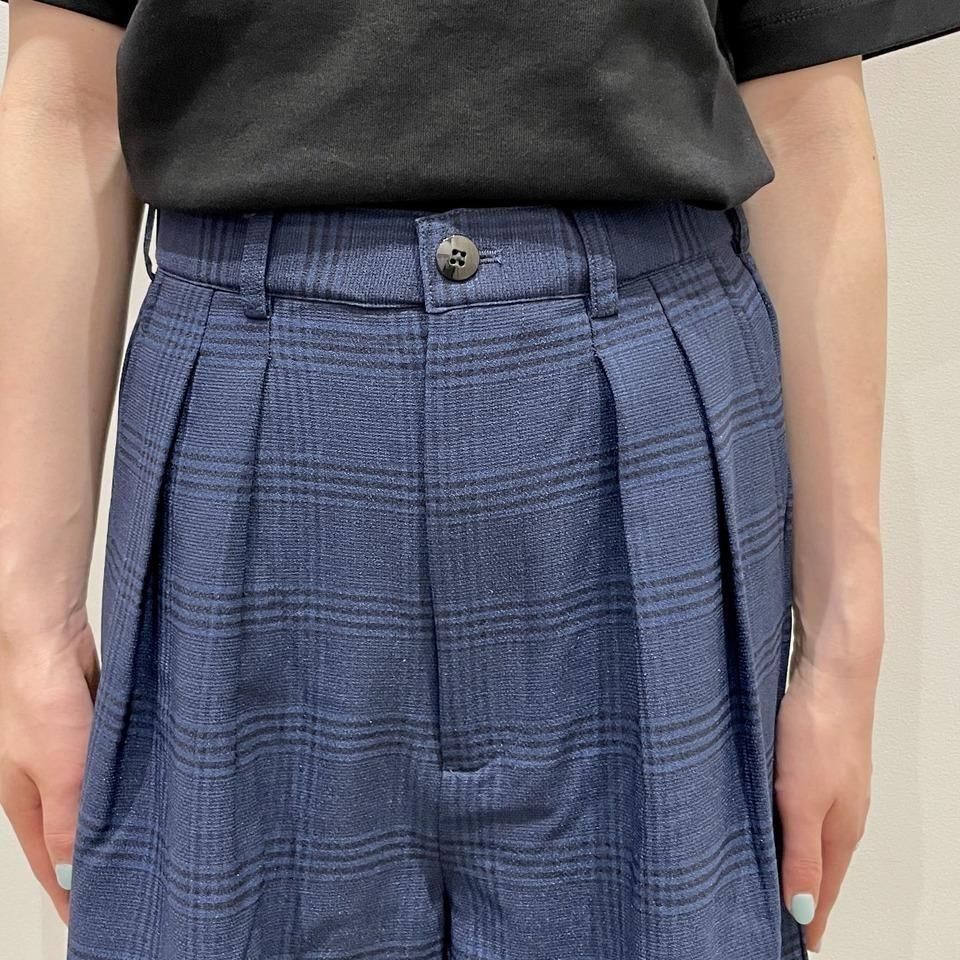 THOUSAND MILE - TUCK SHORT PANTS CHECK(TM251LC00242)正規取扱商品