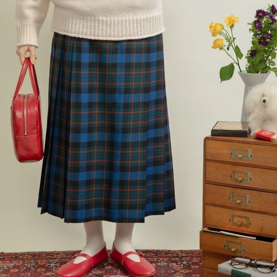 CHILD WOMAN チェック巻きスカート AMBIDEX Store △○マドラスチェック スカート(F ピンク): CHILD