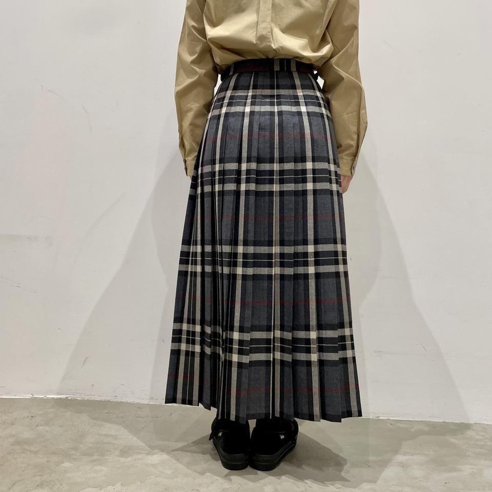 O'neil of Dublin - CLASSIC LONG KILT 両脇ベルト後プリーツスカート