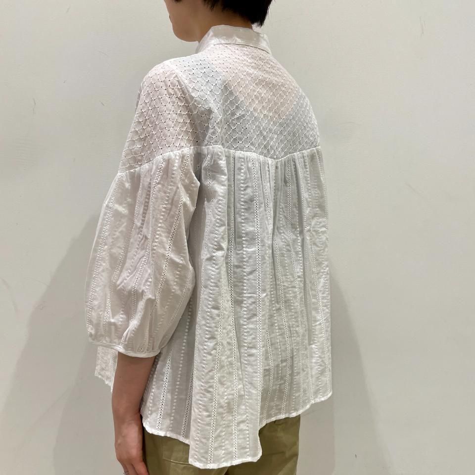 SARAHWEAR - <Lily>Embroidery×Embroidery Gathered Blouse(C53051)