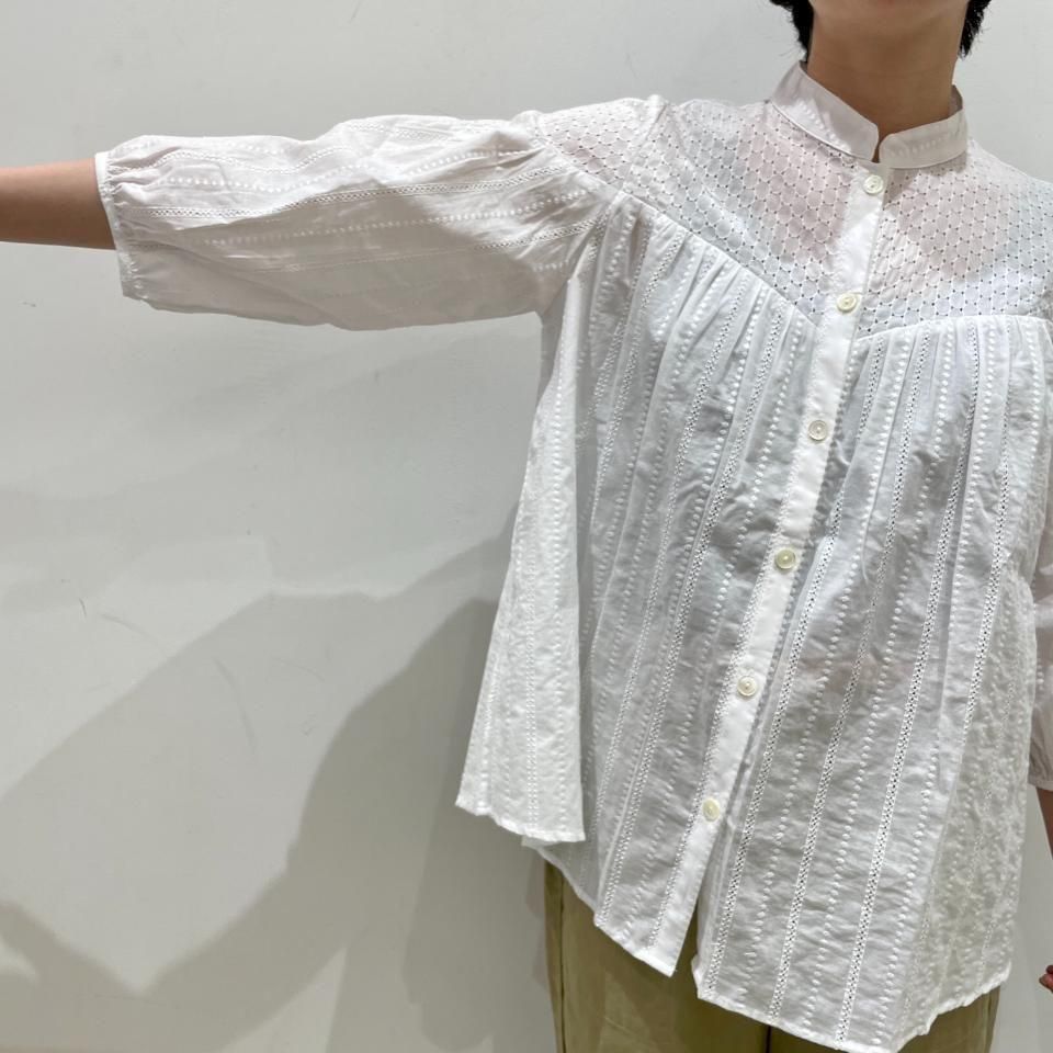 SARAHWEAR - <Lily>Embroidery×Embroidery Gathered Blouse(C53051)