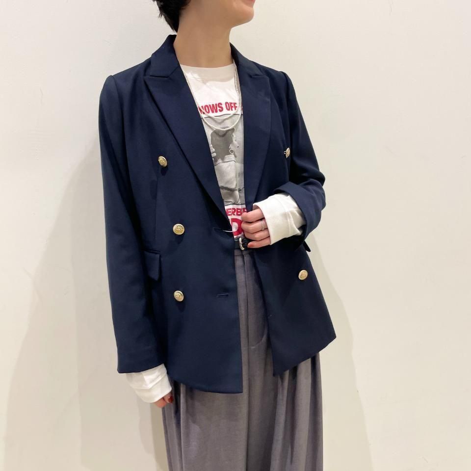 Sheth - 23STRダブルブレスト6つ金釦 紺ブレザー(2301JK255001)