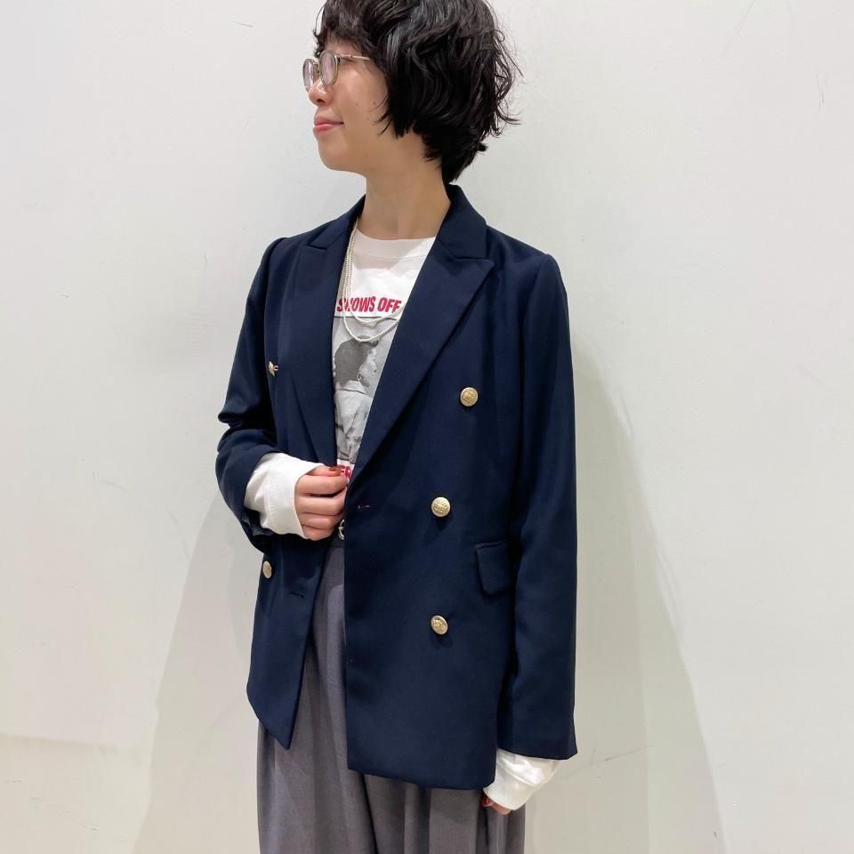 Sheth - 23STRダブルブレスト6つ金釦 紺ブレザー(2301JK255001)