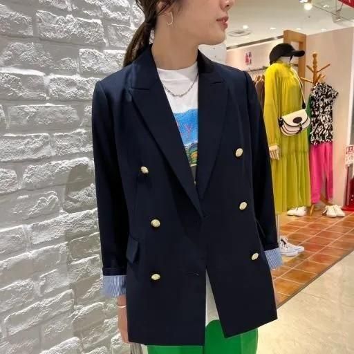 Sheth - 23STRダブルブレスト6つ金釦 紺ブレザー(2301JK255001)