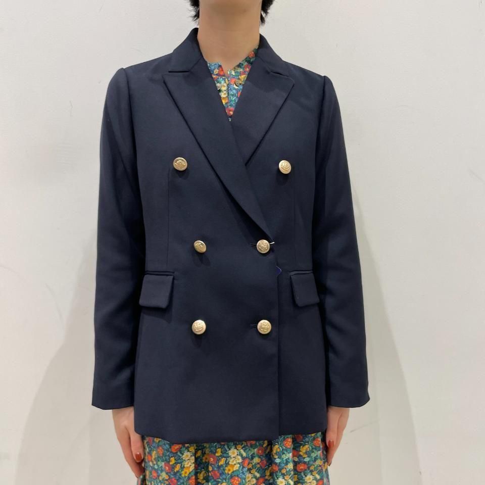 Sheth - 23STRダブルブレスト6つ金釦 紺ブレザー(2301JK255001)