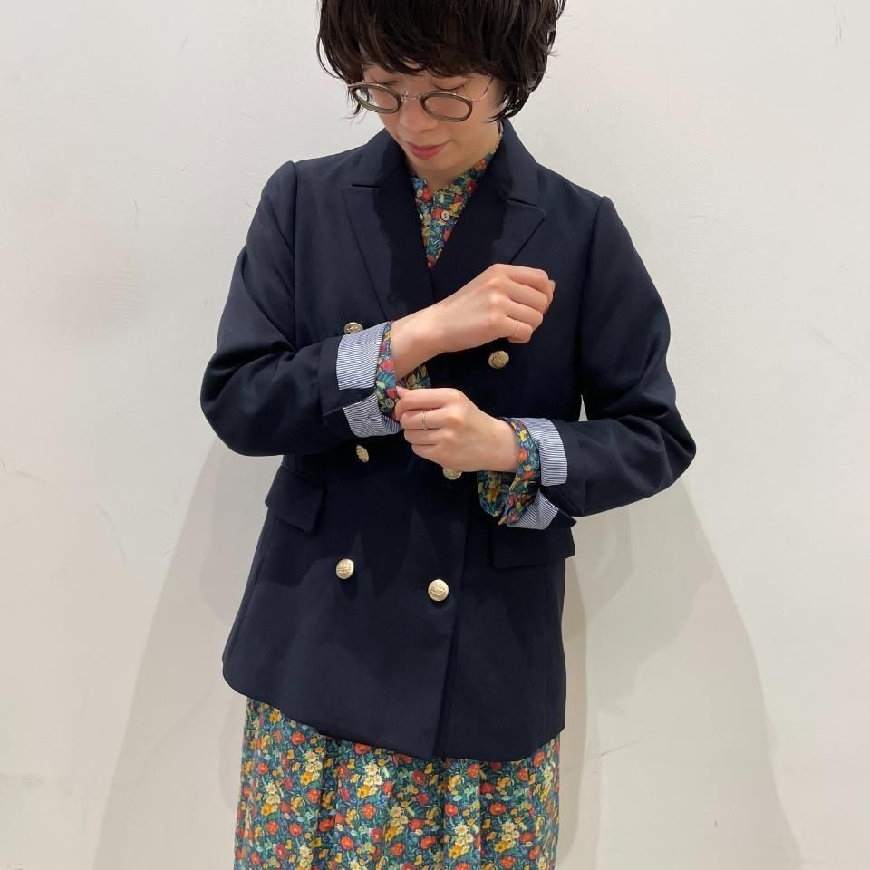 Sheth - 23STRダブルブレスト6つ金釦 紺ブレザー(2301JK255001)