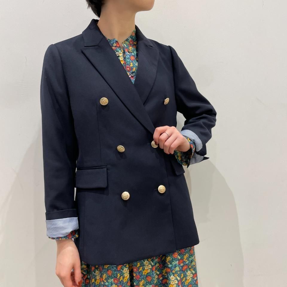Sheth - 23STRダブルブレスト6つ金釦 紺ブレザー(2301JK255001)