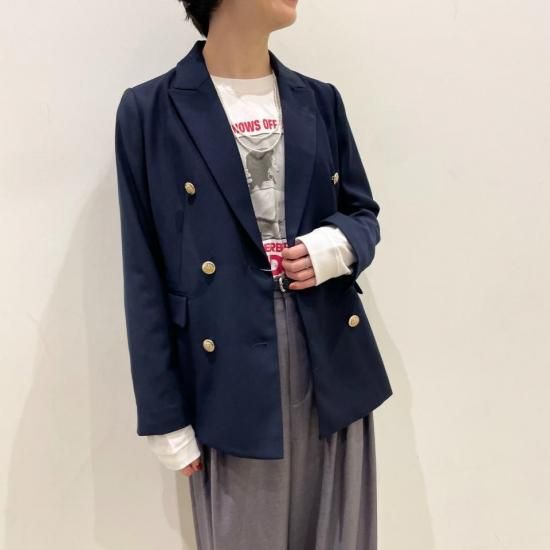Sheth - 23STRダブルブレスト6つ金釦 紺ブレザー(2301JK255001)