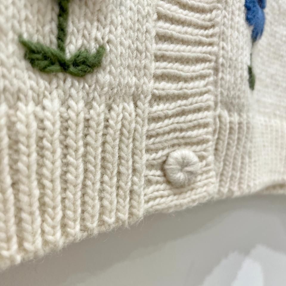 刺繍付きホワイトダブリエ ATAO 白狐刺繍 グレー折り財布ZOOピンクハウス❤️【試着のみ