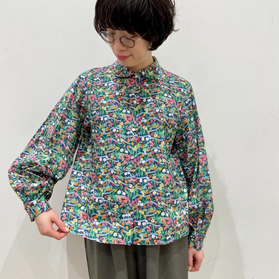 J.sloane - ラウンドカラー ボリュームスリーブブラウス 【リバティ