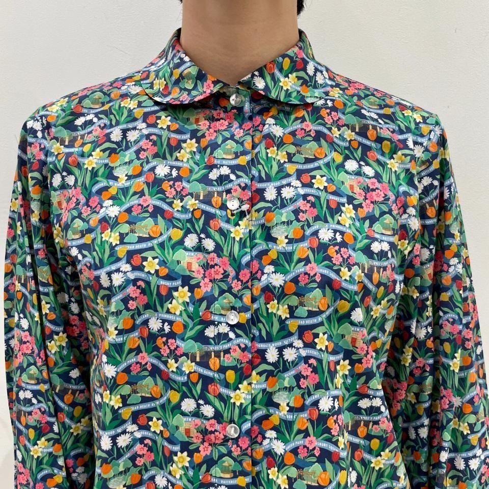 J.sloane - ラウンドカラー ボリュームスリーブブラウス 【リバティ