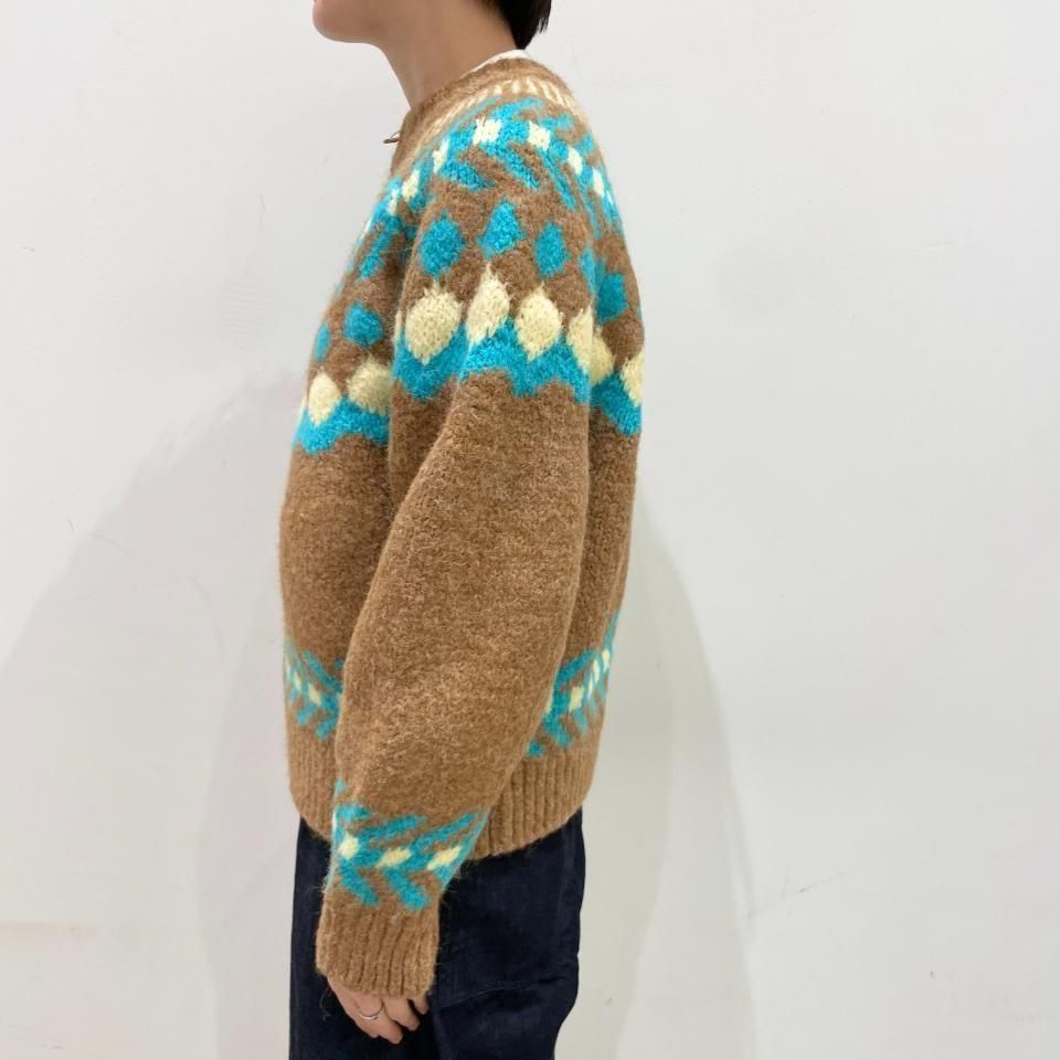 GREEN BUTTER - TWO-WAY DIA NORDIC CARDIGAN��GB24FWTDCA��