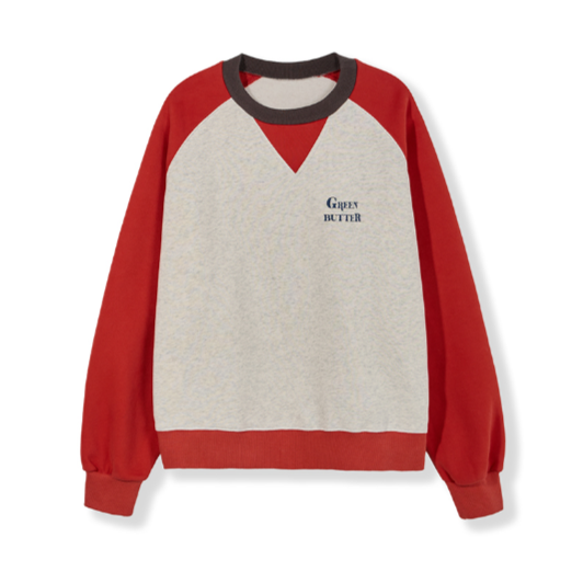 GREEN BUTTER - RAGLAN FLUFF SWEATSHIRT��GB24FWRFTS��