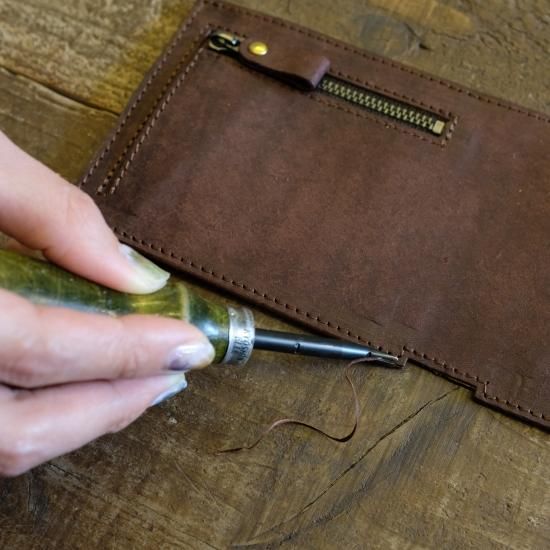 レザーコンパクトマネークリップ　グリーン ROTAR 財布 Ro money clip / マネークリップ ショートウォレット