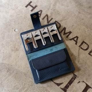 【アウトレット 30%OFF】ドラーロ　コインウォレット2 / ダークブルー #173 本体内側にキズとシミありの商品画像
