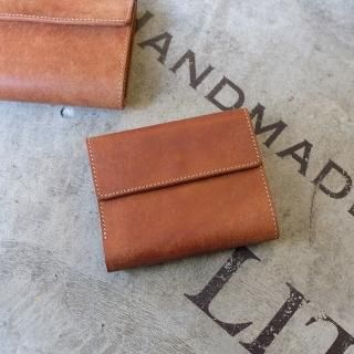 【アウトレット 30%OFF】プエブロ 二つ折り財布(左利き用) / キャメル #198 展示使用・経年変化ありの商品画像