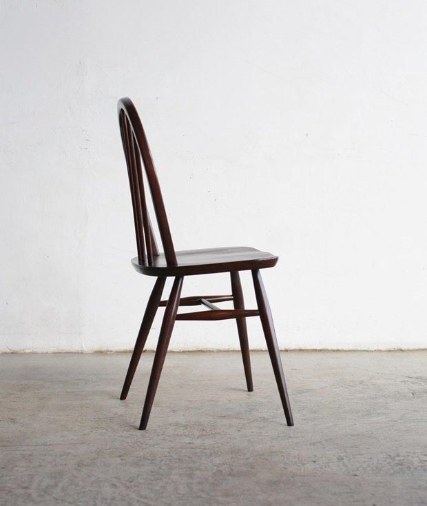 ERCOL 4back chair (dark)[AY] - Antiques & Repair eel