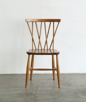 ERCOL Xback chair (bell shaped seat/H leg[AY]