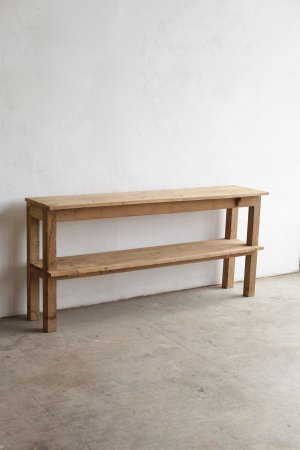 Solid oak console table[AY]