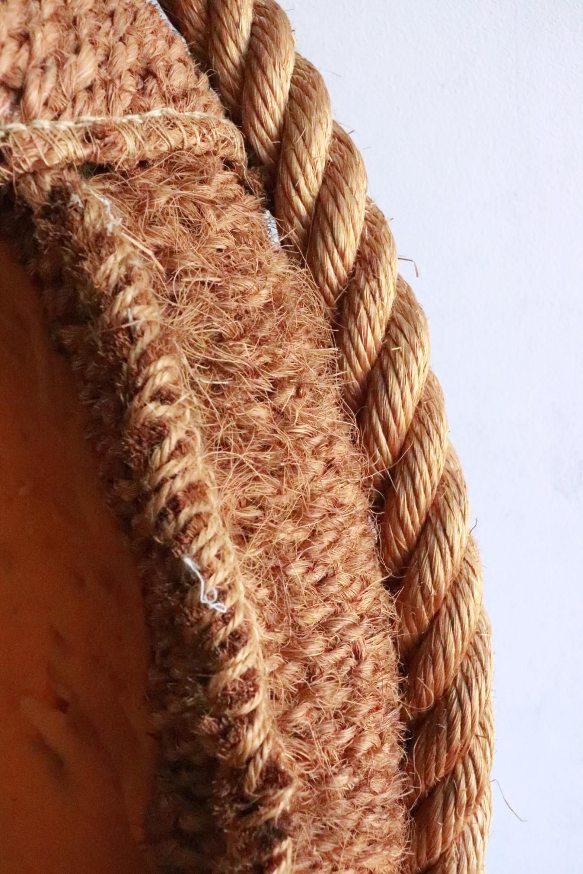 audoux&minet ミラー　　オードミネ　ロープ円形壁掛け鏡 stoop | Round Mirror in Rope by Audoux & Minet